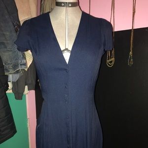 NWT Navy Blue Reformation Midi Dress